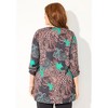Catherines Women's Plus Size Chain Lace-Up V-Neck Tunic Blouse - 3 of 4