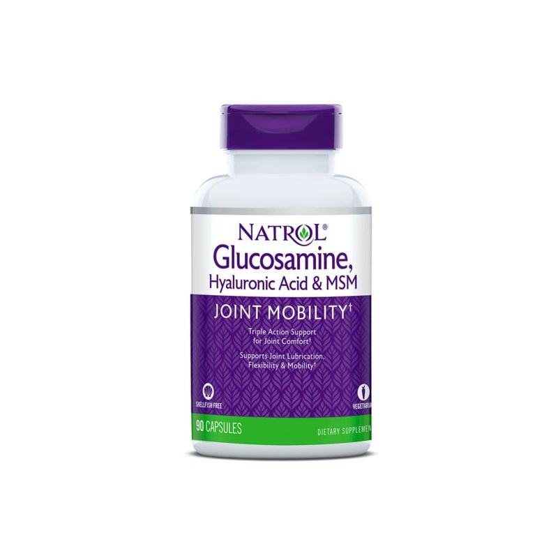 Natrol Dietary Supplements Glucosamine, Hyaluronic Acid & Msm Capsule 90ct, 1 of 4