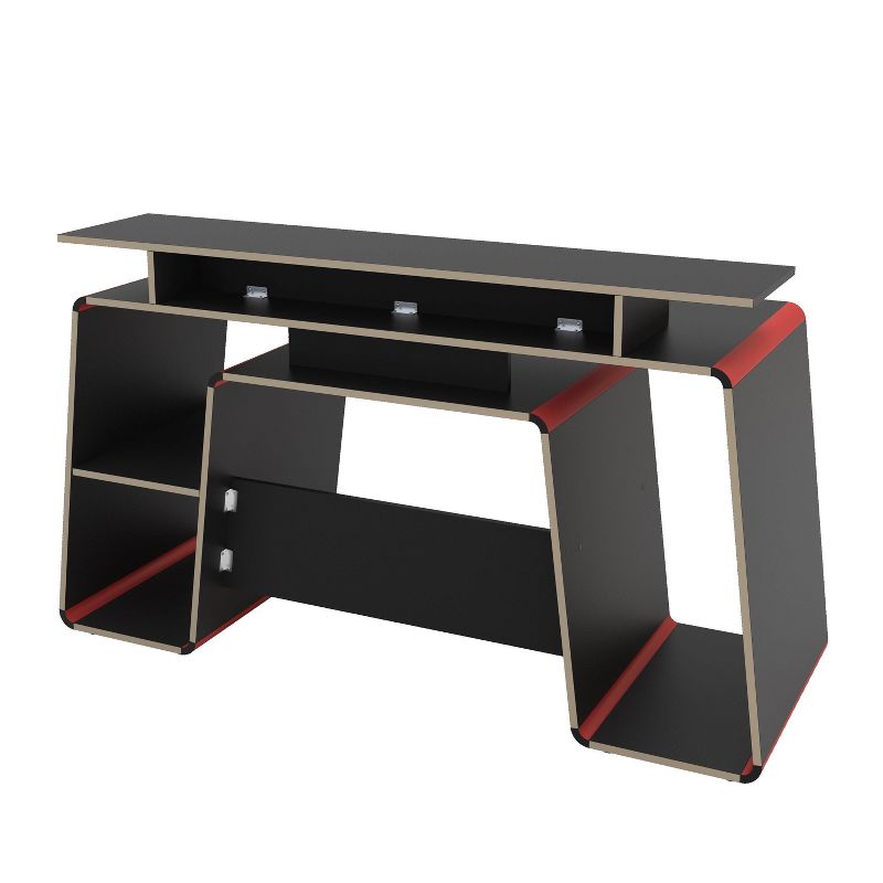 San Diego Gaming Desk Red and Black - Polifurniture, 3 of 10