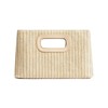 FATMOON Summer New Fashion Straw Weave Top Handle Clutch Handbags for Women, Detachable Chain Crossbody Bag - 4 of 4
