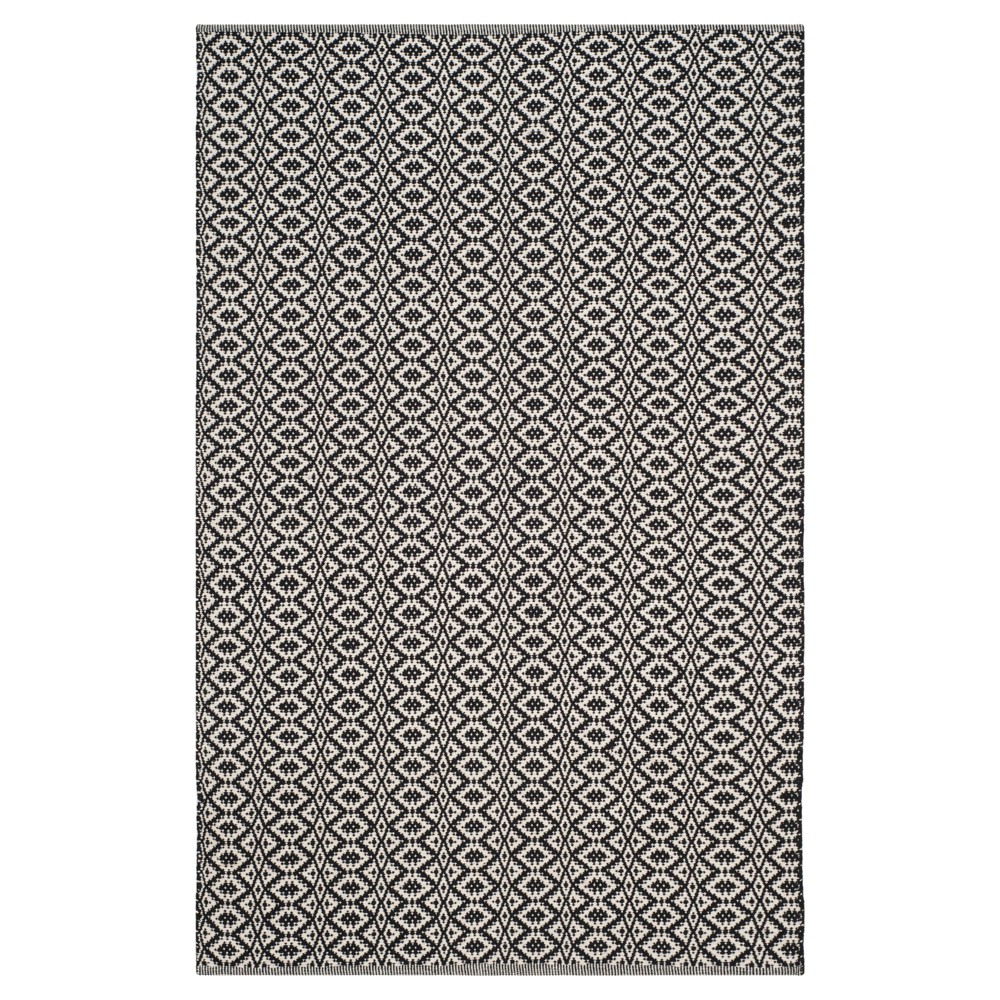 Kalina Flatweave Area Rug - Ivory/Black (4'x6') - Safavieh