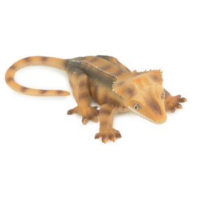 Collectible Wildlife Gifts | Crested Gecko, Museum Quality, Hand Painted, Rubber Lizard, Reptile, Diorama, Toy, Gift, 5 1/2 Inches. CH792 BB186 - 1 of 4