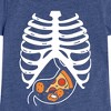 Girls' - Instant Message - Pizza Nuggets Skeleton Fitted Short Sleeve Graphic T-Shirt - 2 of 4