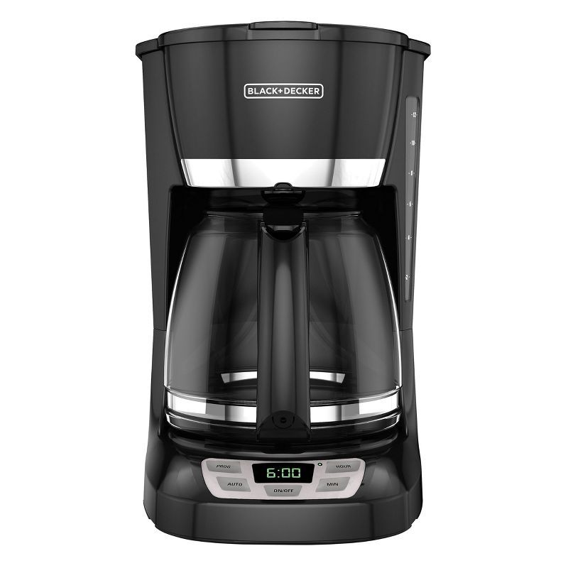 Black and Decker 12 Cup Programmable Coffeemaker in Black, 1 of 8
