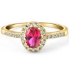 Pompeii3 3/4ct Ruby & Diamond Ring 14K Yellow Gold - image 4 of 4