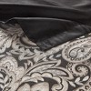PAGED 72x72 Inch Polyester Traditional Paisley Jacquard Shower Curtain with 12 Button Holes,Shower Curtains for Bathroom - 3 of 4