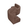 Meridian Furniture,Arc Brown Vegan Leather Modular Sofa - 3 of 4