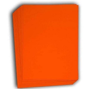 Hamilco Colored Cardstock Scrapbook Paper 8.5" x 11" Fire Orange Color Card Stock Paper 50 Pack - 1 of 4