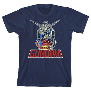 Gundam Mobile Suit Fighter Boy’s Navy T-shirt-XS