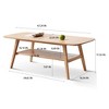 PAGED Modern Coffee Table with Storage Shelf,Natural Rectangle Tea Table,Center Table for Livng Room - 3 of 4