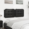 vidaXL Headboard Cushion Black 53.9" Faux Leather - 3 of 4