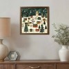 Creative Products Retro Holiday Village 16 x 16 Brown Framed Print - 4 of 4