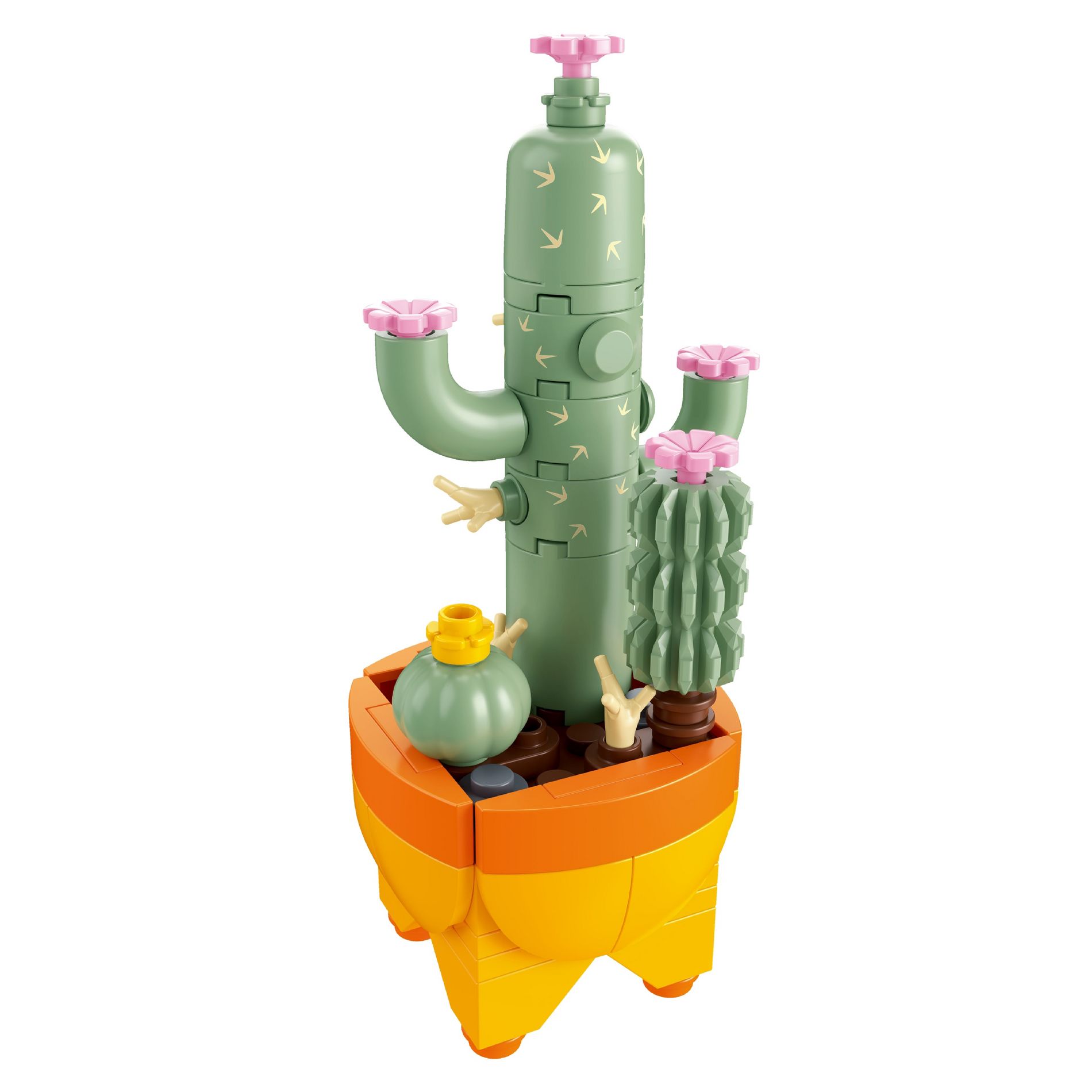Brickcraft Bricktanicals Cactus Garden Building Set - 71-Piece Kit - 72696