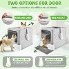 LunaLulinlk Light grayUpgraded oversized cat litter box with scoop, upgraded adjustable door cat litter box with enlarged drawer - 2 of 4