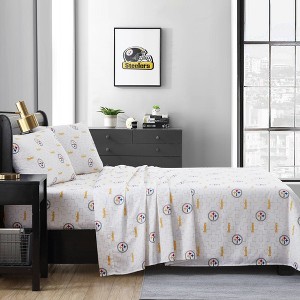 NFL Pittsburgh Steelers Scatter Bedding Sheet Set - Queen - 1 of 1