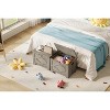 Multifunctional Storage Bench with Safety Hinges, 300 lbs Capacity Toy Chest, Entryway Bench, Shoe Organizer for Bedroom Living Room - 4 of 4