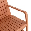 GlasFlength Accent Chairs Three Seater Sofa Waterproof PP Material Indoor Outdoor For Patio Cafe Terrace, Brown, 71.26"*27.17"*29.92" - 3 of 4