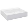 vidaXL Wash Basin 19.7"x15"x5.1" Mineral Cast/Marble Cast White - 2 of 4