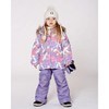 Deux par Deux Girl Two-Piece Discover Snowsuit with Printed Jacket Purple Gray - 2 of 4