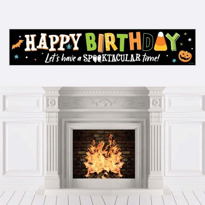 Big Dot of Happiness Jack-O'-Lantern Halloween - Happy Birthday Kids Halloween Decorations Party Banner