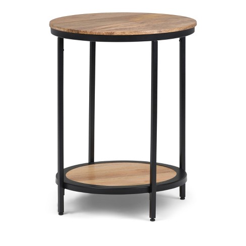 18 Alrich Round Side Table Natural, Side Tables Round Wood