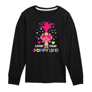 Boys' - Trolls - Livin That Poppy Life Long Sleeve Graphic T-Shirt - 1 of 4