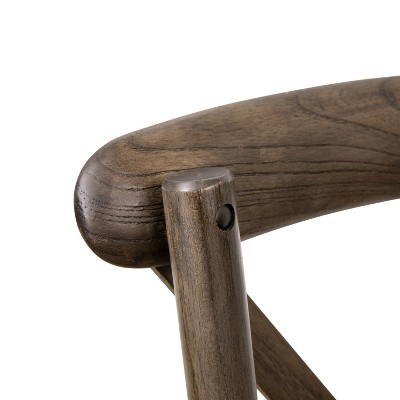 Early American Brown Wood Cross Back Dining Chair
