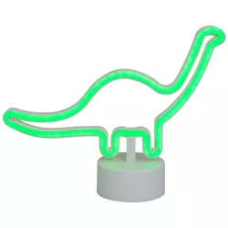 Northlight 11" Green Dinosaur LED Neon Style Table Sign