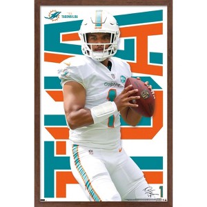 Trends International NFL Miami Dolphins - Tua Tagovailoa 20 Framed Wall Poster Prints - 1 of 4