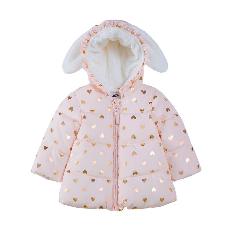 Rokka&Rolla Infant Toddler Girls' Fleece Puffer Jacket-Baby Warm Winter Coat, 1 of 8