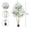 Tall Artificial Olive Tree, Realistic Fake Olive Tree With Adjustable Branches, Faux Potted Olive Tree - 2 of 4