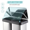 19 Gallon Dual Trash Can, Two Compartment Trash Can with Recycling Bin Combo, Double Garbage Cans - 3 of 4