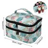 Unique Bargains Double-Layer Nylon Leaf Pattern Nail Polish Carrying Case 1pc - 4 of 4