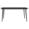Dining Table Black Glass 59 x 31.5 in Durable Dining Table - 2 of 4