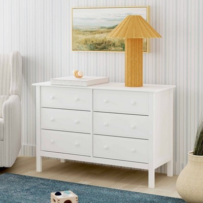 Jayden White Double Dresser with 6 Drawers