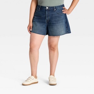 Women's Mid-Rise 90's Baggy Denim Shorts - Universal Thread™ - 1 of 3