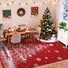 Washable Christmas Party Print Accent Rug w/ Non-Slip Backing,Stain-Resistant Low Pile Holiday Carpet - 3 of 4