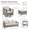 Buenhomino Outdoor Patio Furniture Sets, All-Weather PE Wicker Seating with Swivel Chairs, Sofas, Ottomans & Tables for Garden, Deck & Porch - 3 of 4