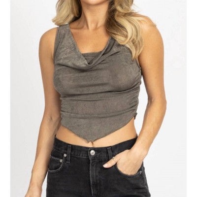 Women's SLINKY COWL NECK TRIANGLE TANK - Bailey Rose