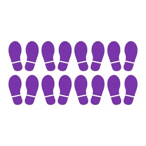 Unique Bargains Home Classroom Floor Stairs Decal PVC Footprint Sticker 8 Pairs - 1 of 4