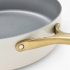 5qt Nonstick Ceramic Coated Aluminum Saute Pan with Champagne Handle Cream - Figmint™ - 4 of 4