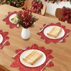 REGALWOVEN Set of 6 Snowflake Shape Placemats, Kitchen Table Mat, Seasonal Holiday Christmas Place Mats for Party Dining Table - 2 of 4