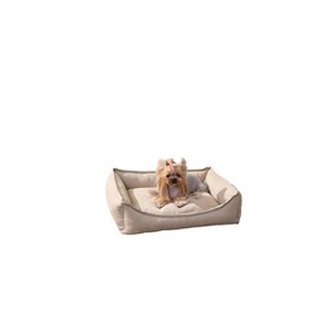 Arlee Home & Pet Cresent Lounger Orthopedic Eco-Friendly Memory Foam Dog Bolster Bed - Safari - S - 1 of 4