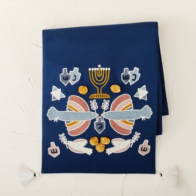 72" x 14" Cotton Hannukah Birds Table Runner - Opalhouse™ designed with Jungalow™