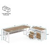 Tribesigns L Shaped Desk with Drawer Cabinet, 63" Executive Computer Desk and lateral File Cabinet for Home Office - 3 of 4