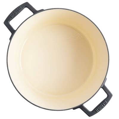 Matte Black 6-Quart Enameled Cast Iron Dutch Oven with Lid