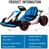 24V Electric Go Kart for Kids, Drift Kart with 2¡Á200W Motors, 7Ah Battery, Pedal Drive, Racing Go Kart Toy for Outdoor Fun - 2 of 4