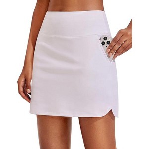 Pinspark Golf Skirts for Women High Waisted Tennis Skort Skirts with 3 Pockets A Line Athletic Skirt Pickleball Workout - 1 of 4
