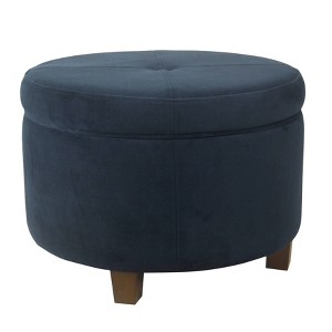 Large Round Storage Ottoman - HomePop - 1 of 4