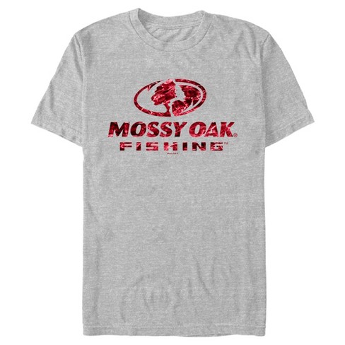 Men's Mossy Oak Red Water Fishing Logo T-shirt - Athletic Heather - 3x  Large : Target